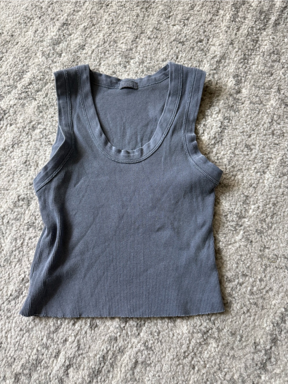 John Galt Ribbed Crop Tank Top